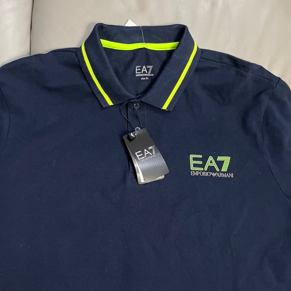 NWT - Emporio Armani Men’s EA7 Logo Polo Shirt - Size XL - Picture 5 of 11